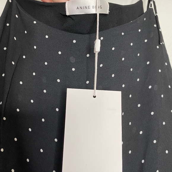 ANINE BING polka dot tiered maxi dress sz L - Picture 4 of 7